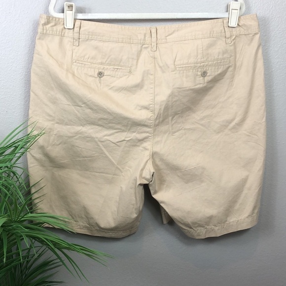 NWT Eddie Bauer Flat Front Shorts Khaki Mercer Fit 100% Cotton - Picture 4 of 10